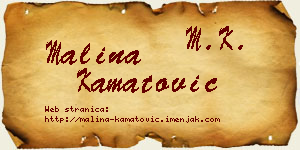 Malina Kamatović vizit kartica